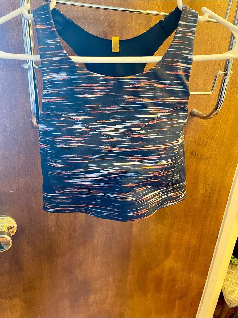 Brook’s Black Multi-Color Patterned Bra - Picture 1 of 4